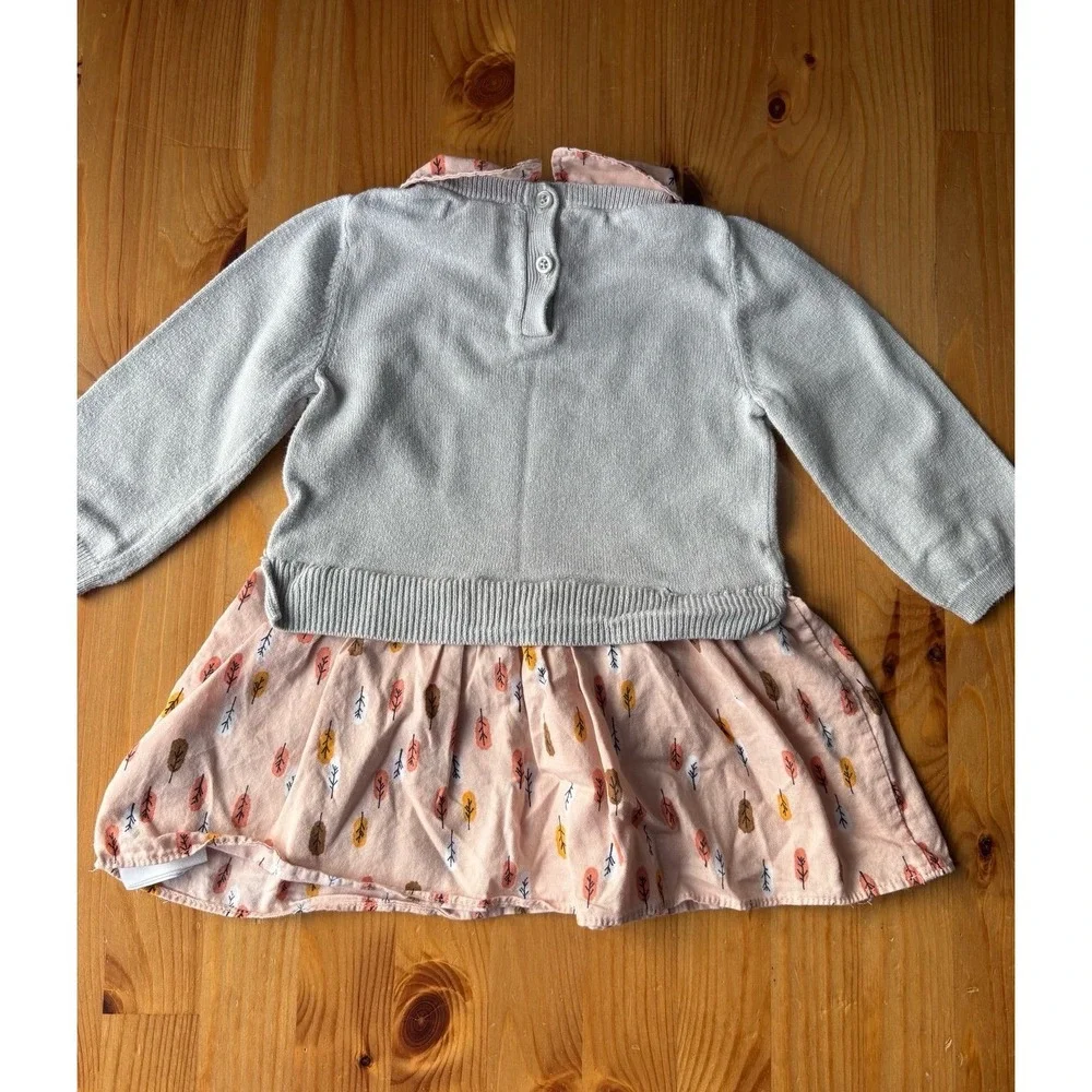 Baby GAP Preppy Collared Shirt Sweater Dress Size 12-18 Months